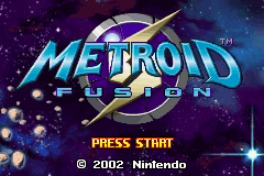 Metroid Fusion Debug Title Screen